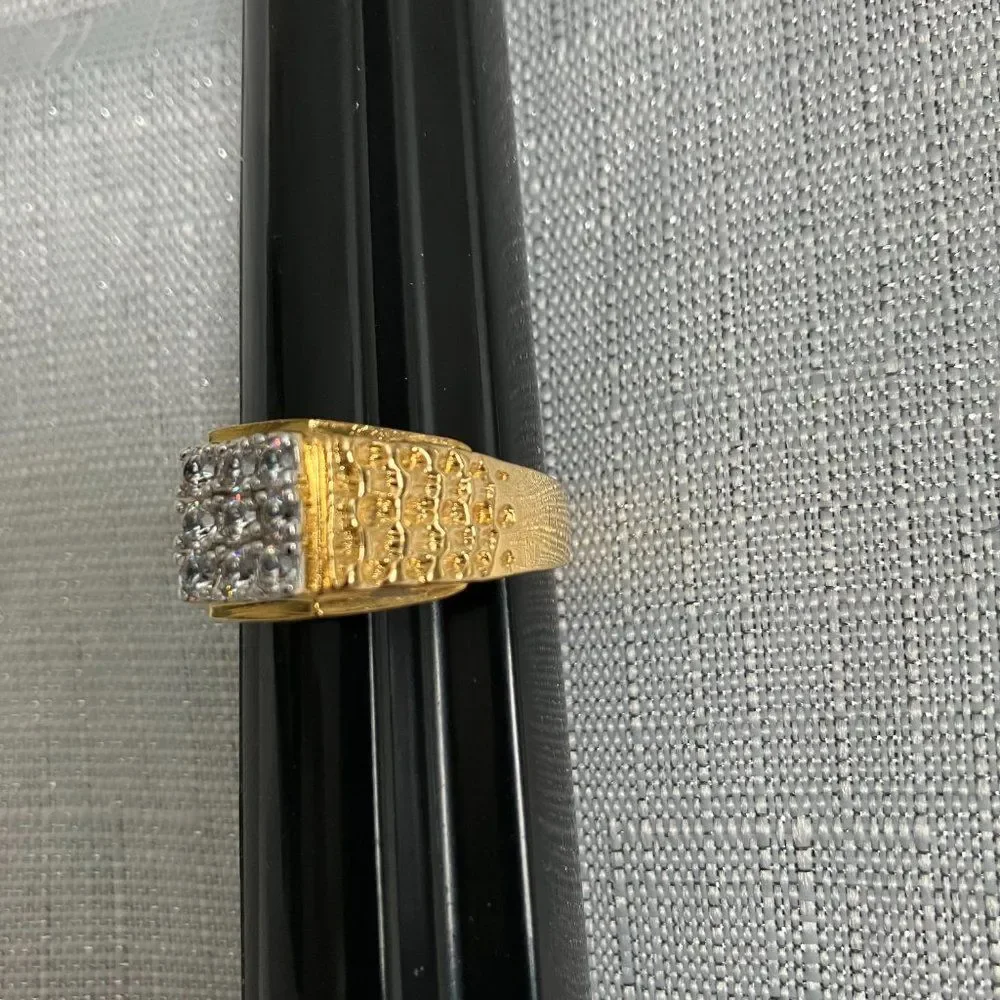 Gold BLING Men's Ring Men's Size 9 NWOT